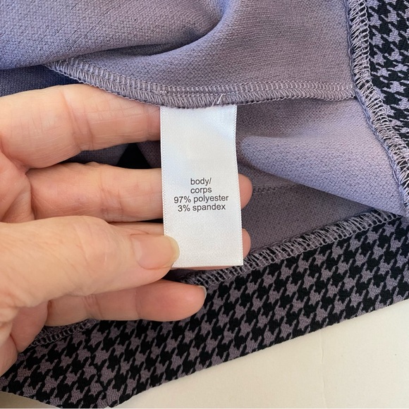 Maurices Women's Purple Houndstooth Open Front Blazer Jacket Large - Picture 6 of 7